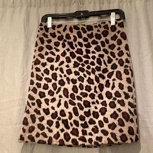 Ann Taylor Leopard Skirt